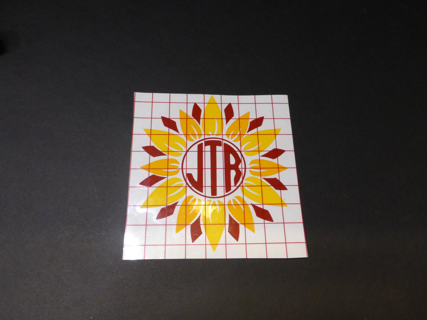 Sun Flower Monogram Decal | Fall | Decal Sticker for Car, Laptop, Tumblers, Yeti image 1