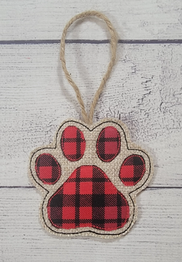 Rustic Christmas Ornaments | Farmhouse | Burlap | Embrodiery | Applique image 1