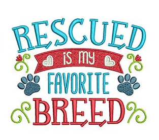 Rescued is my favorite breed T-Shirt | Dogs an Cats | Paws Collection image 1