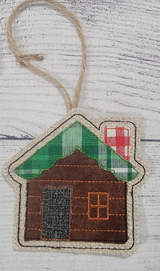 Rustic Christmas Ornaments | Farmhouse | Burlap | Embrodiery | Applique image 2