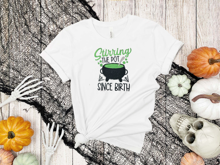 Funny Halloween Tee Shirt | Embroidered image 0