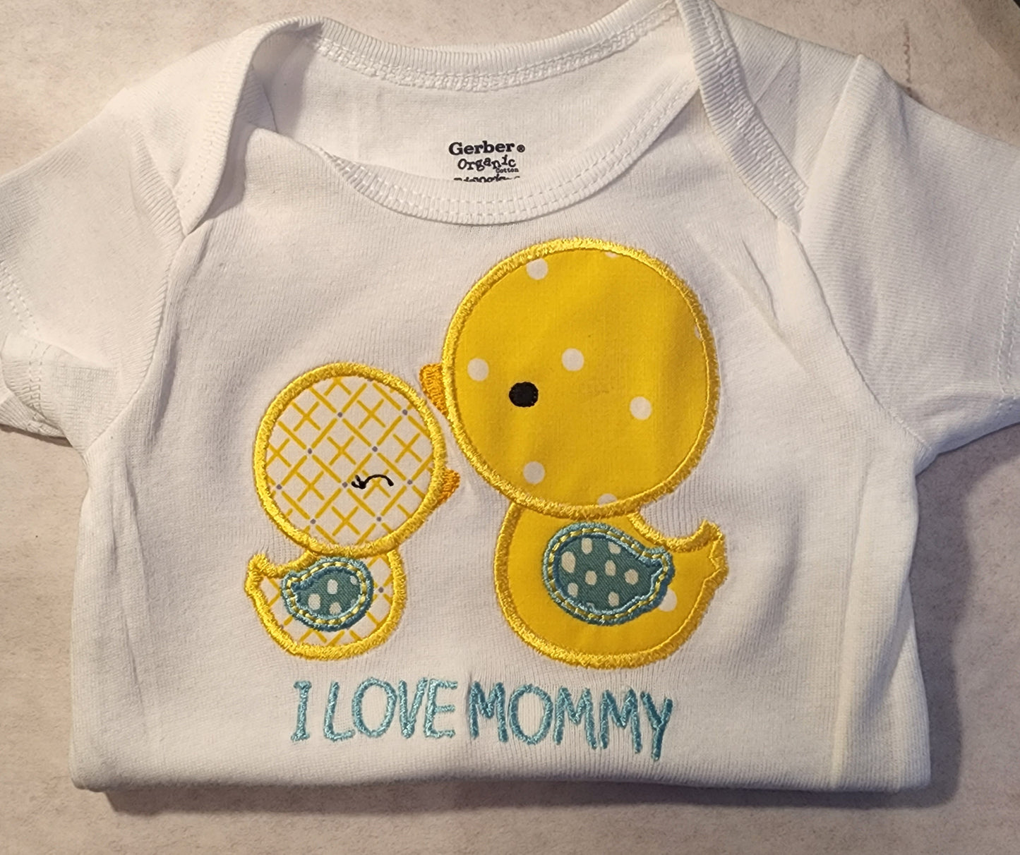 Mommy and Baby Duck | Applique| Embroidery | Custom | Toddler | Infant image 1