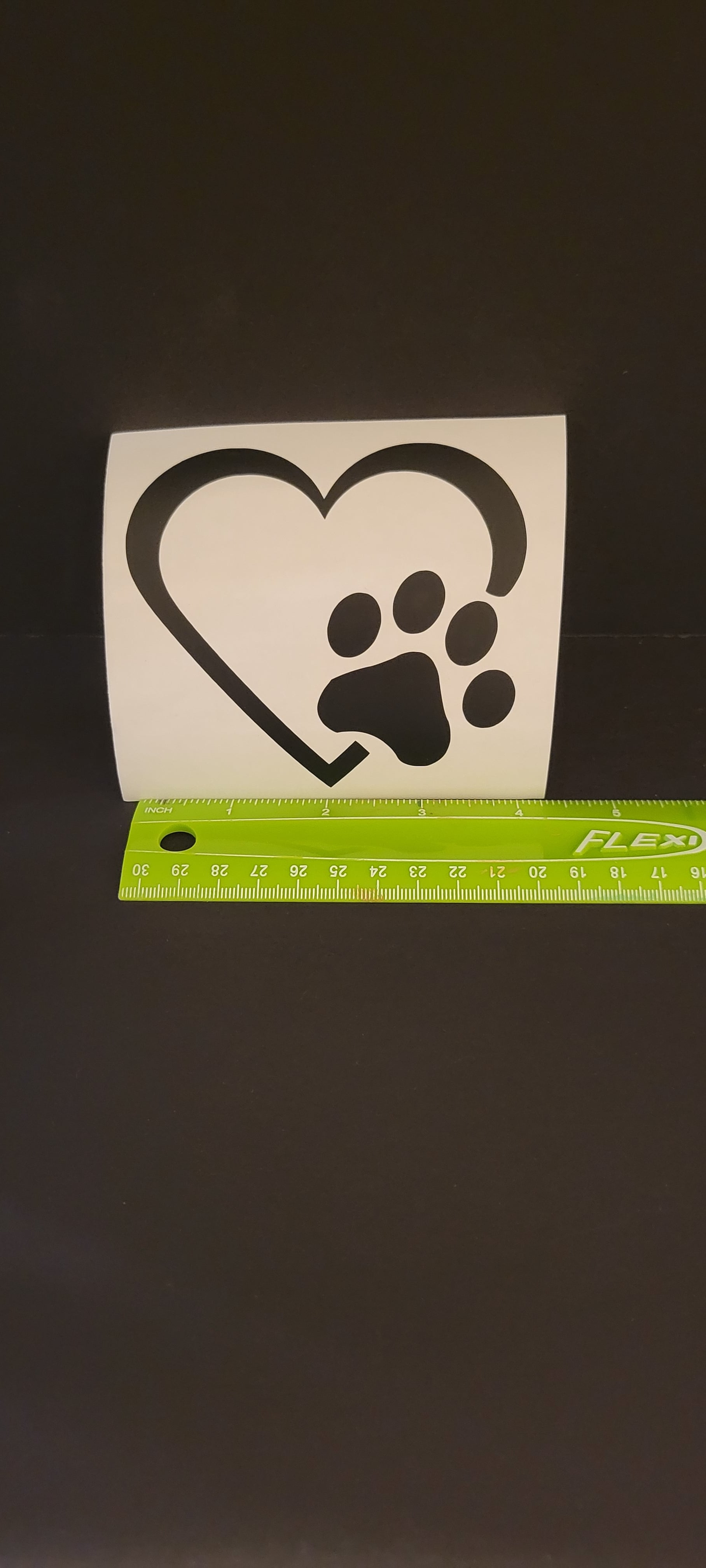 Love Pawprint Vinyl Decal Sticker for Car, Laptop, Yeti Cups, Hydro Flasks, Tumb image 3