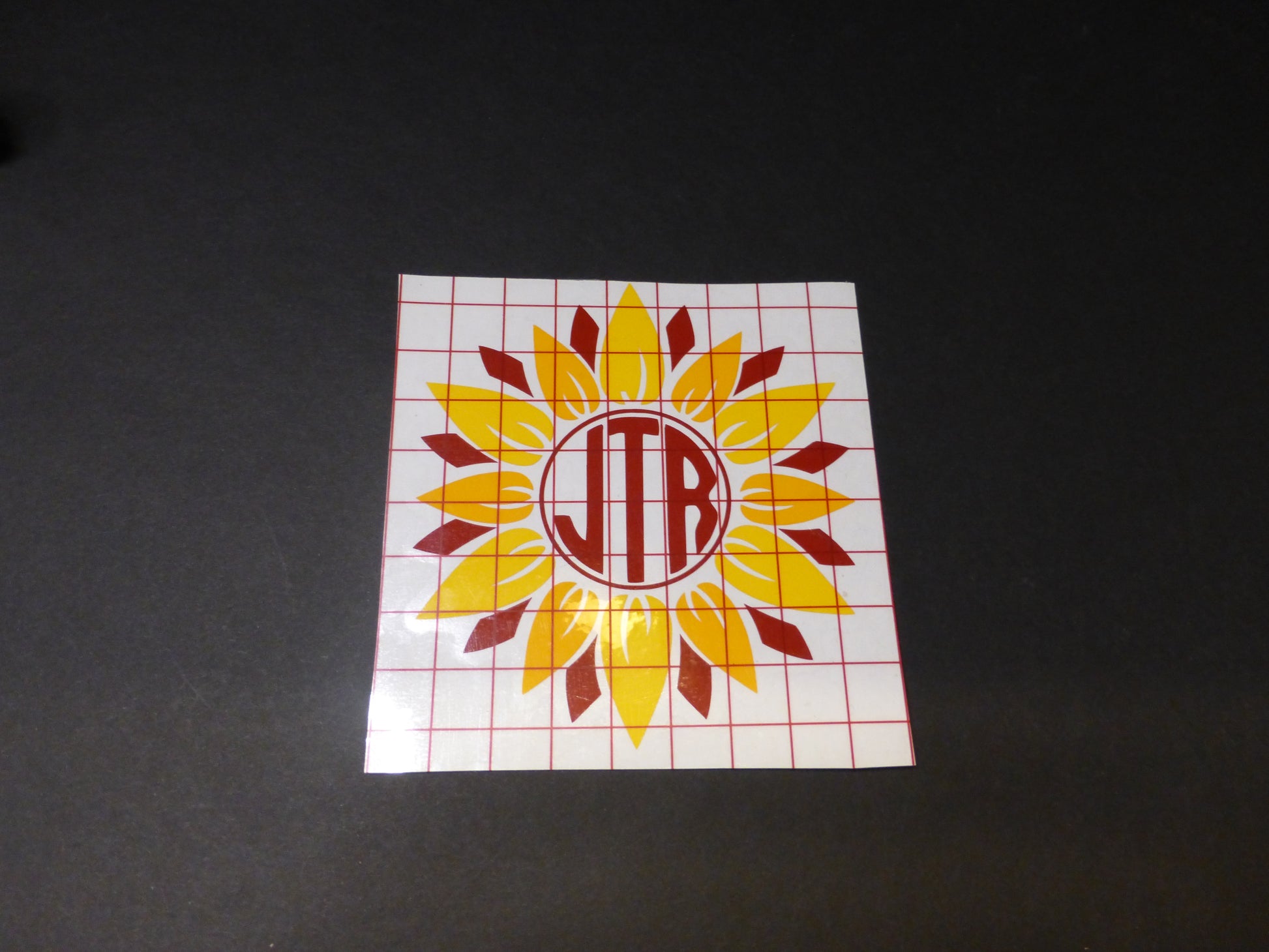 Sun Flower Monogram Decal | Fall | Decal Sticker for Car, Laptop, Tumblers, Yeti image 1