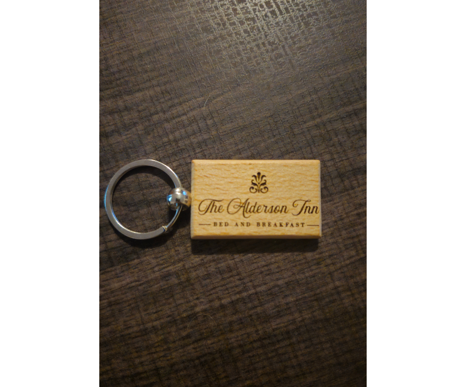 The Alderson Inn Wood Keychain image 1