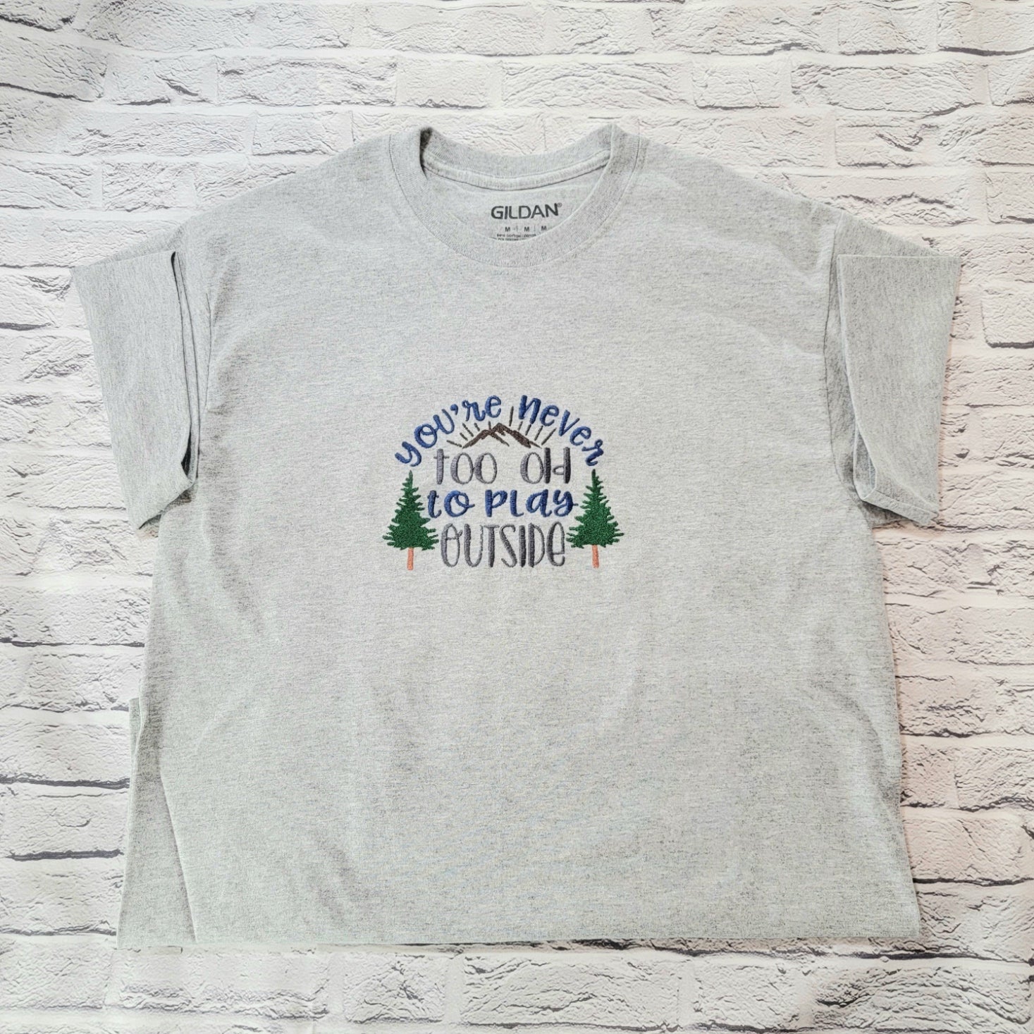 Never Too Old to Play Outside TShirt | 100% Cotton & Embroidered image 0
