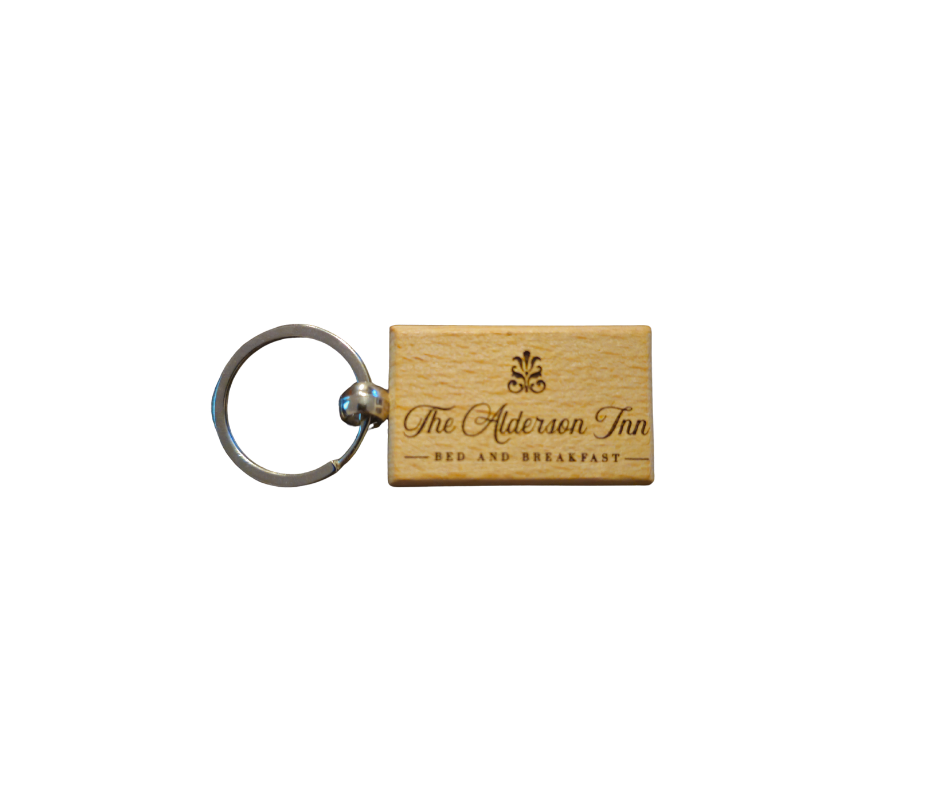 The Alderson Inn Wood Keychain image 3