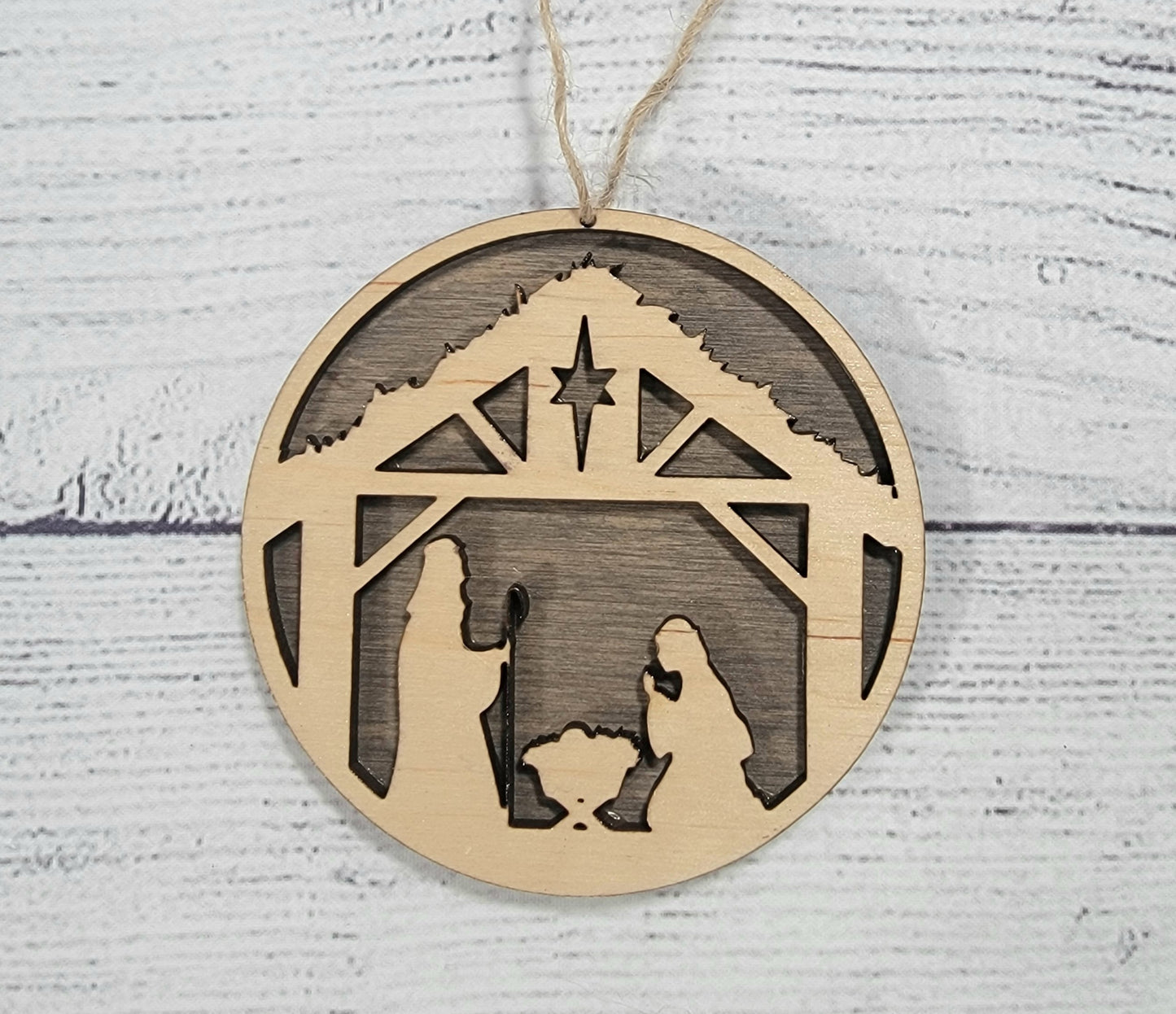 Nativity Wood Ornament | Jesus | Lord | Christmas | Laser cut | Handmade image 0
