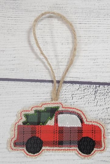 Rustic Christmas Ornaments | Farmhouse | Burlap | Embrodiery | Applique image 7