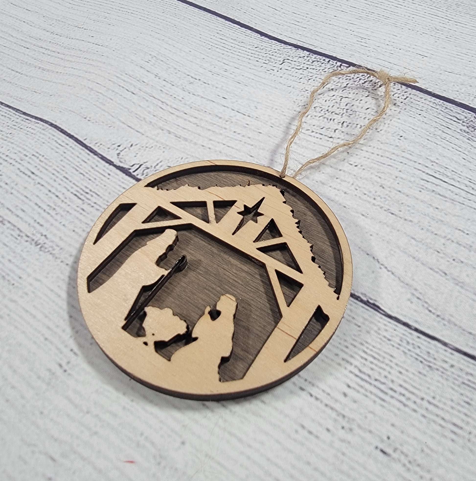 Nativity Wood Ornament | Jesus | Lord | Christmas | Laser cut | Handmade image 1