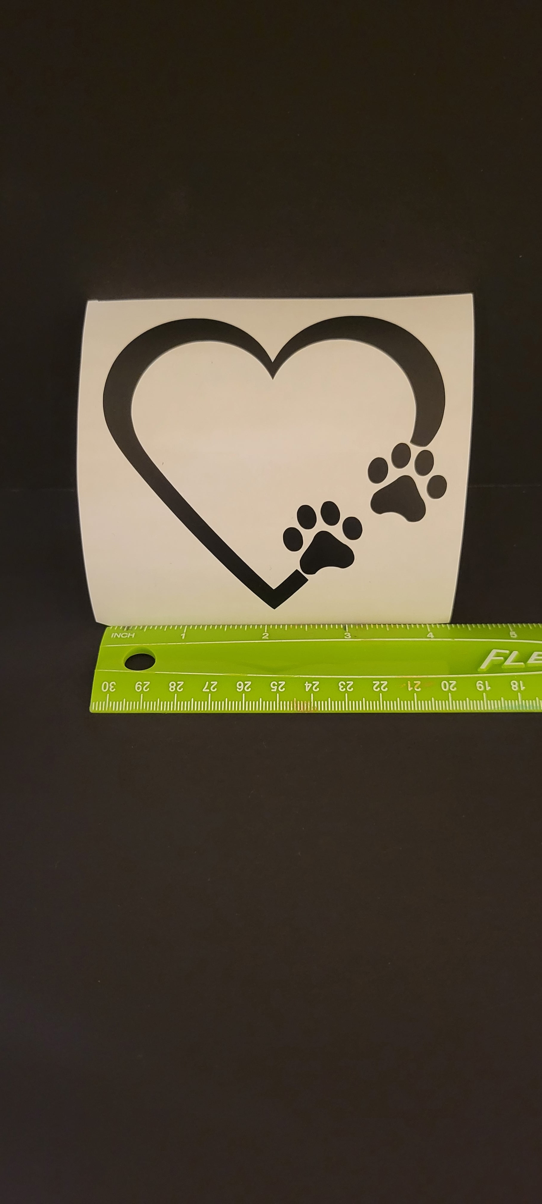 Love Pawprint Vinyl Decal Sticker for Car, Laptop, Yeti Cups, Hydro Flasks, Tumb image 5