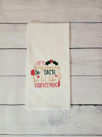 Christmas Flour Sack Kitchen Tea Towels | Dish Towels | Organic image 4
