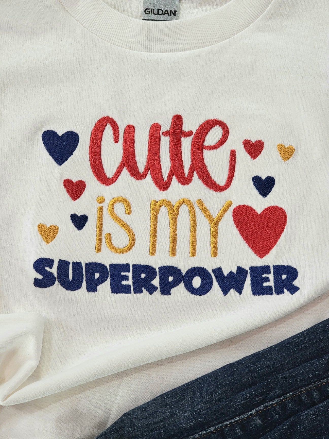 Toddler | Youth | Cute is my superpower T-Shirt | Embroidery image 1