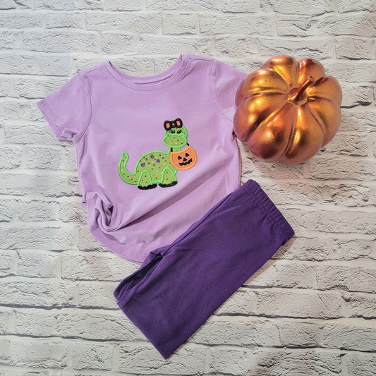 Halloween Dinosaur T-Shit | Girl and Boy Available |  Embroidery | Applique image 0