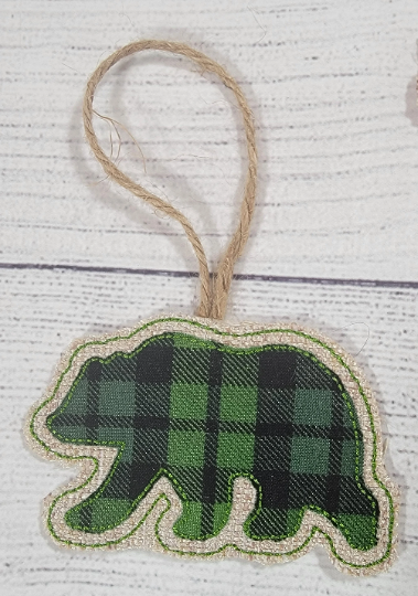 Rustic Christmas Ornaments | Farmhouse | Burlap | Embrodiery | Applique image 4
