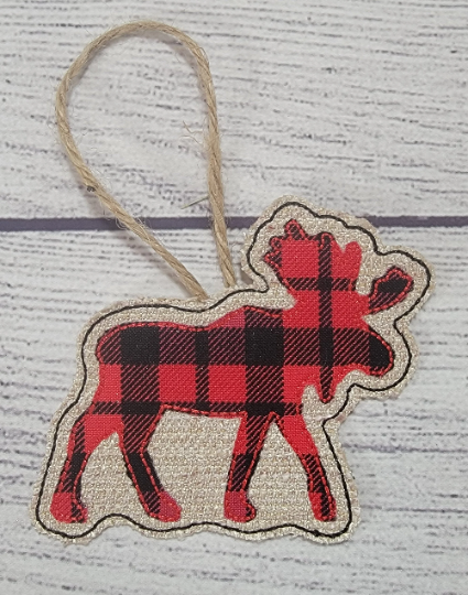 Rustic Christmas Ornaments | Farmhouse | Burlap | Embrodiery | Applique image 5