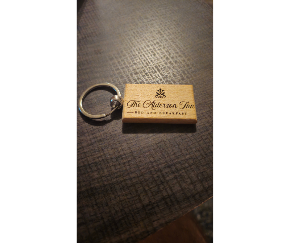 The Alderson Inn Wood Keychain image 2
