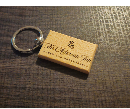 The Alderson Inn Wood Keychain image 0