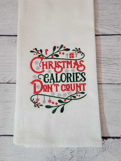 Christmas Flour Sack Kitchen Tea Towels | Dish Towels | Organic image 2