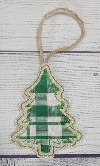 Rustic Christmas Ornaments | Farmhouse | Burlap | Embrodiery | Applique image 6